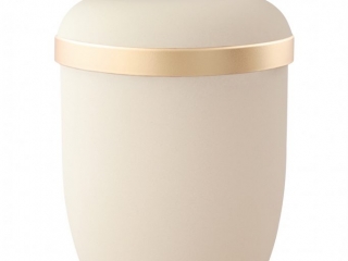 Naturstoff Urne Creme, www.die-barke.de, DIE BARKE - Bestattung & Begleitung in Frauenhänden, mobiles bundesweites Bestattungsunternehmen, Tel 0179-204 10 24
